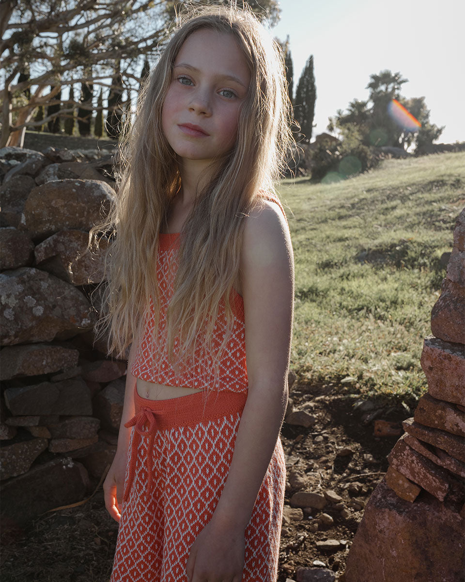 【Son and Daughter】 Tabba Knit Crop Top
