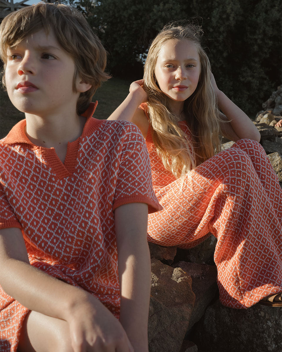 【Son and Daughter】 Tabba Knit Short