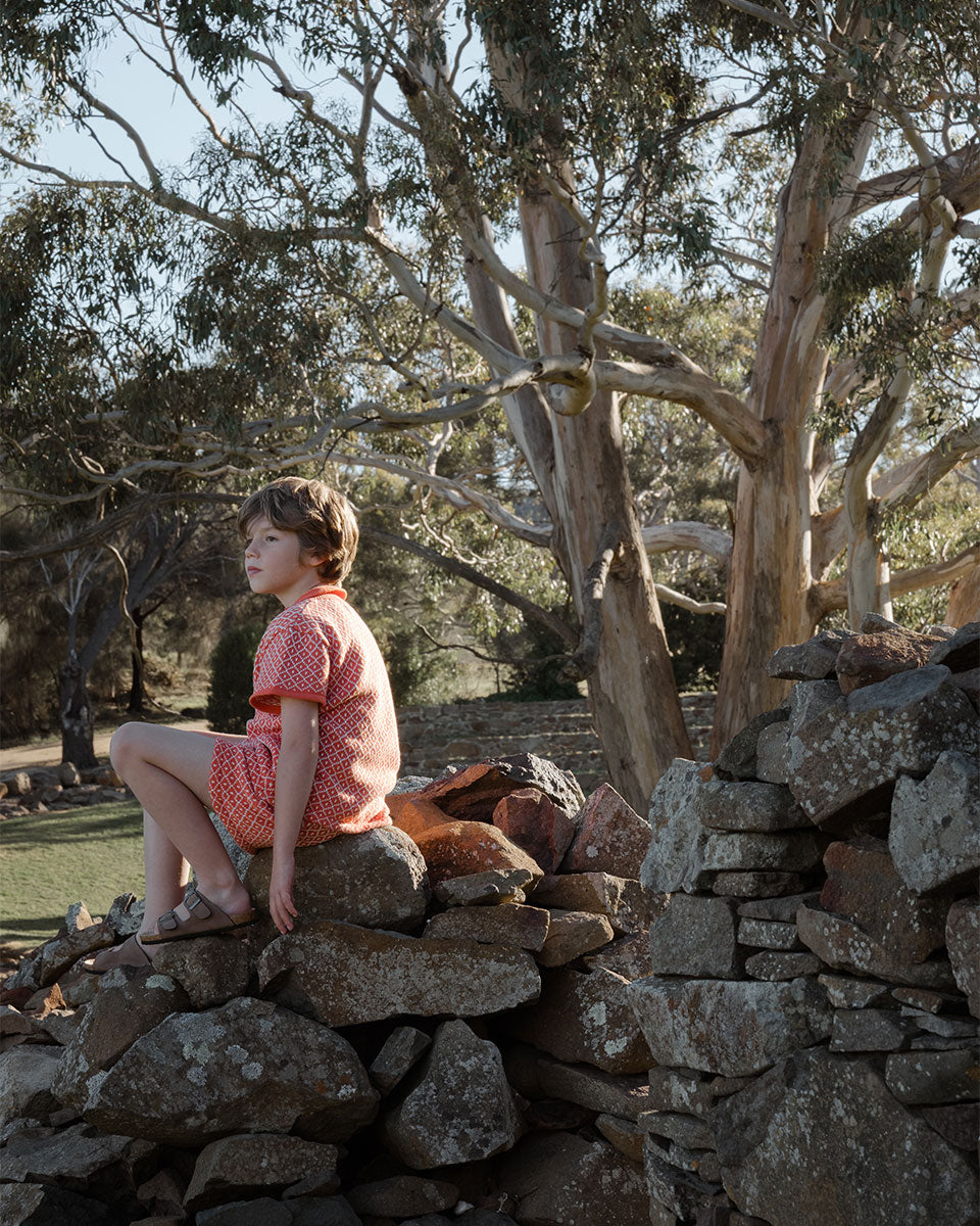【Son and Daughter】 Tabba Knit Short