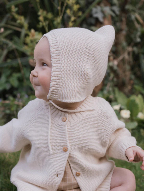 【ORGANIC ZOO】Undyed Cotton Knitted Pixie Hat