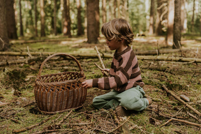 【YUKI】Stripes Knitted Sweater - FUDGE