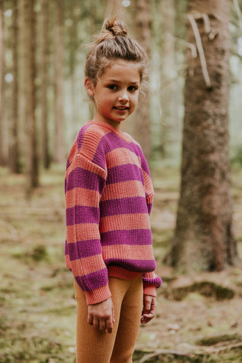 【YUKI】Stripes Knitted Sweater - SORBET
