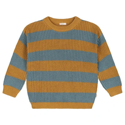 【YUKI】Stripes Knitted Sweater - SUNSET