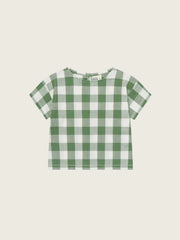 【ORGANIC ZOO】Dill Gingham Boxy T-Shirt