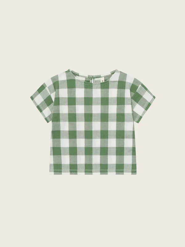 【ORGANIC ZOO】Dill Gingham Boxy T-Shirt