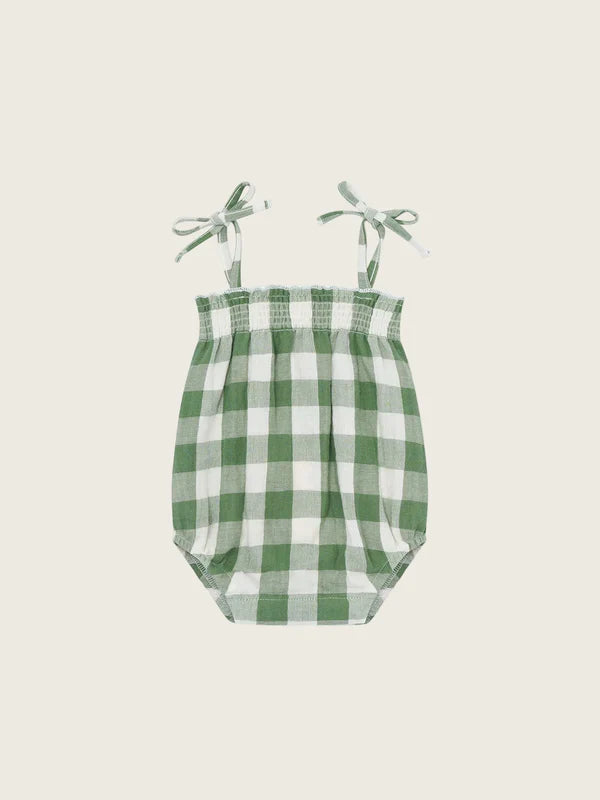 【ORGANIC ZOO / オーガニックズー】 Dill Gingham Spaghetti Bodysuit ディルギンガム スパゲッティ ボディスーツ｜オーガニックコットン