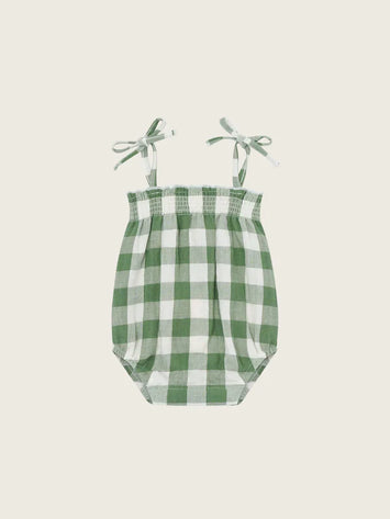 【ORGANIC ZOO / オーガニックズー】 Dill Gingham Spaghetti Bodysuit ディルギンガム スパゲッティ ボディスーツ｜オーガニックコットン