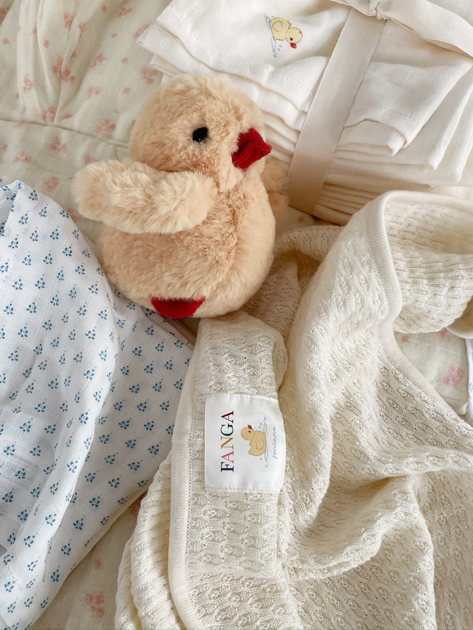 【Konges Sløjd】BELLINI 3 PACK MUSLIN CLOTH GOTS - PUNTO BLU