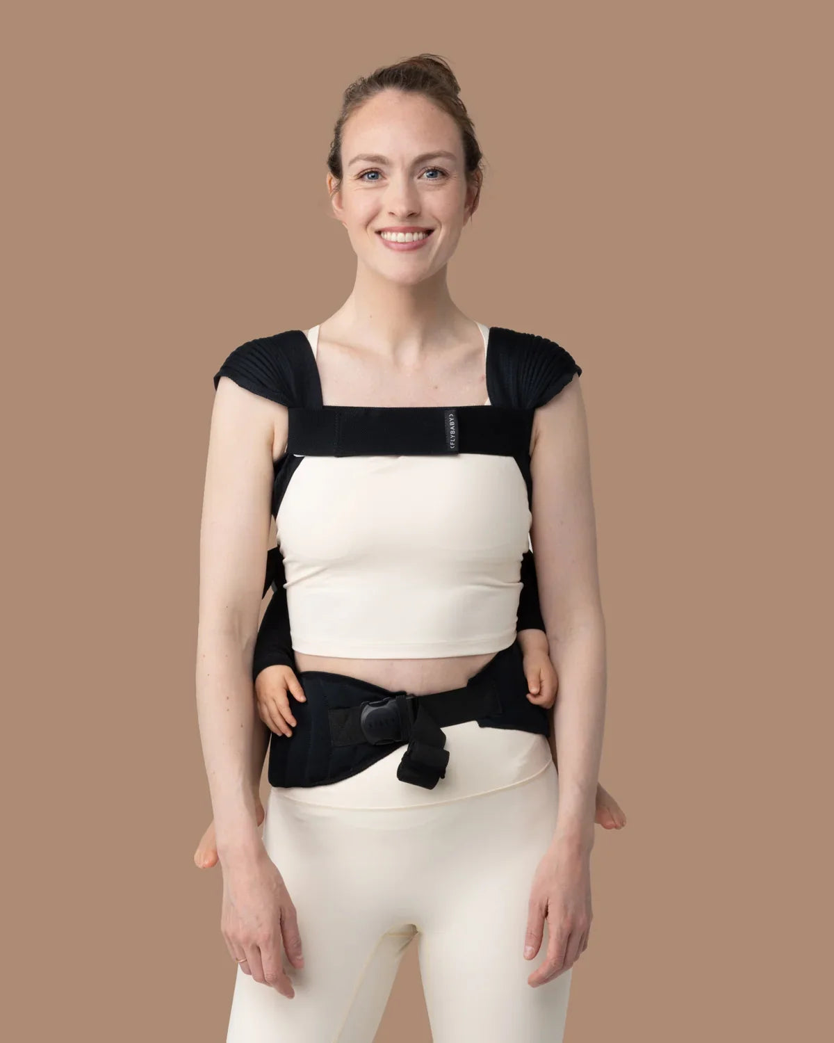 FLYBABY Toddler Carrier Black 正面・背面ストラップ