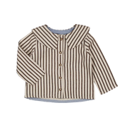 【LOIR PARIS】LORETTE - BEIGE FLOCKED STRIPES