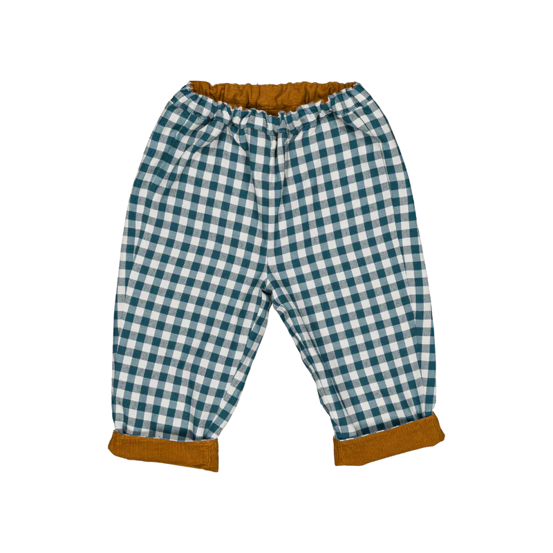 【LOIR PARIS】NINI - GREEN GINGHAM / AMBER VELVET