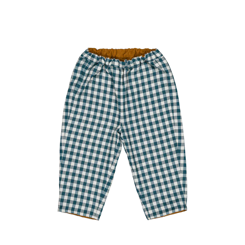 【LOIR PARIS】NINI - GREEN GINGHAM / AMBER VELVET