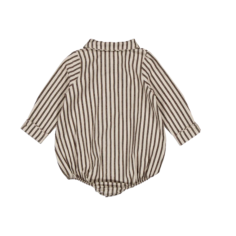 【LOIR PARIS】ORSO - BEIGE FLOCKED STRIPES