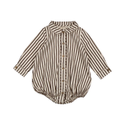 【LOIR PARIS】ORSO - BEIGE FLOCKED STRIPES