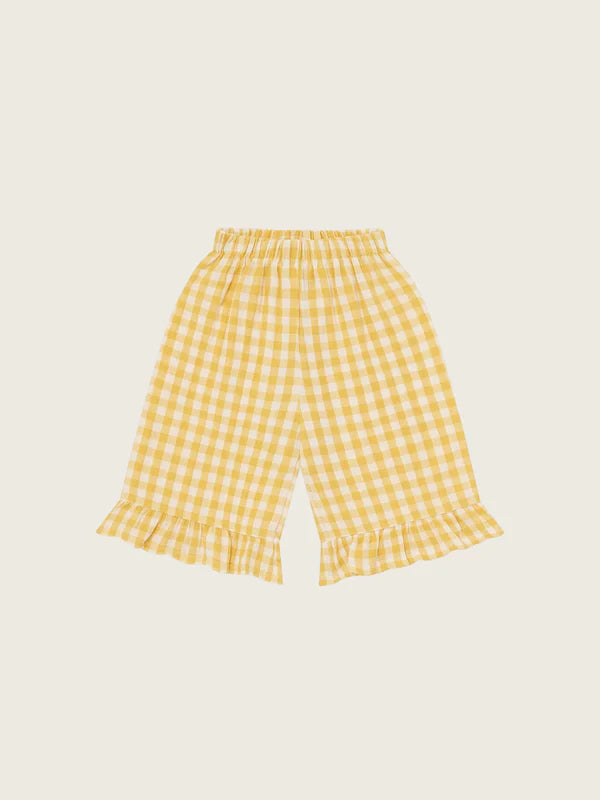 【ORGANIC ZOO】Honeycomb Gingham Frill Culottes