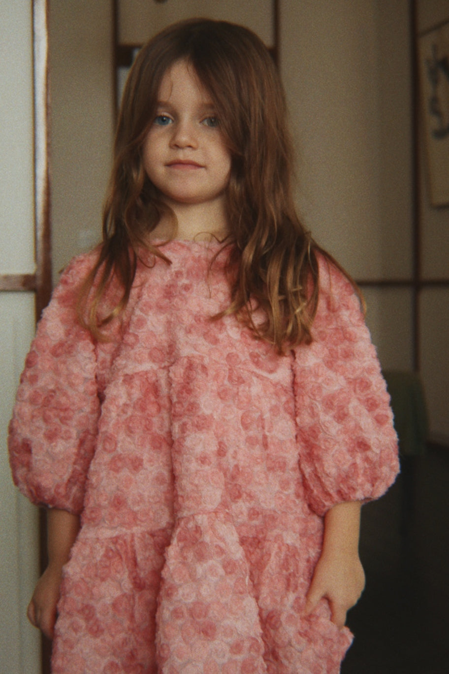 【Konges Sløjd】ALLY LS FLOWER DRESS - VEILED ROSE