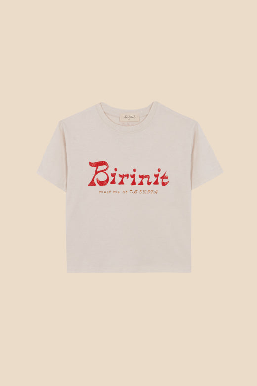 【Birinit】Birinit Ivory t-shirt girl/Camiseta cruda Birinit niña