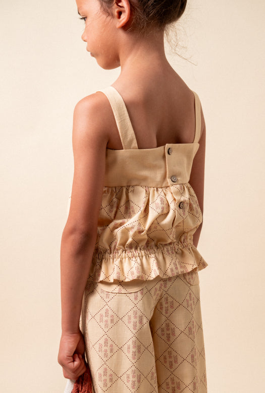 【Birinit】Castelflorite long baggy pants girl/Pantalón largo bombacho Castelflorite niña