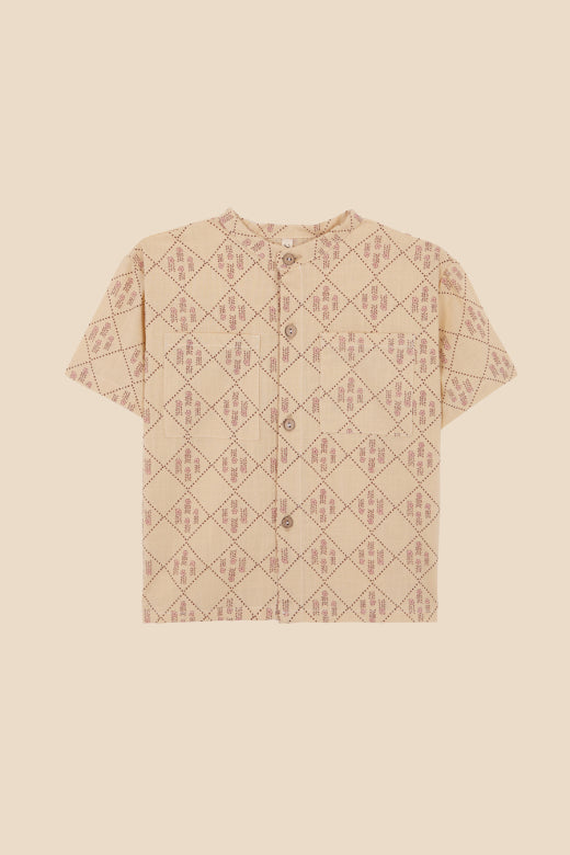 【Birinit】Castelflorite mao shirt baby/Camisa mao Castelflorite bebé