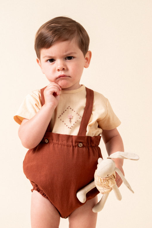 【Birinit】Chocolat straps bloomer bebé/Culetín tirantes chocolat bebé