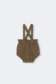 【Birinit】Khaki corduroy straps bloomer baby
