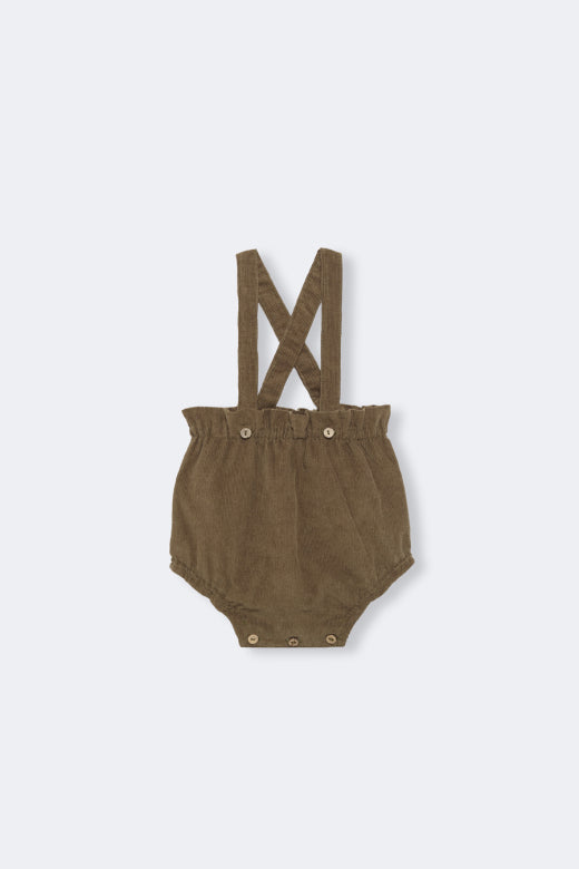 【Birinit】Khaki corduroy straps bloomer baby
