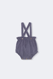 【Birinit】Storm blue corduroy straps bloomer baby