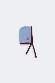 【Birinit】Stone knit embroidered bonnet baby