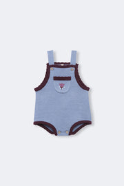 【Birinit】Stone knit embroidered romper baby