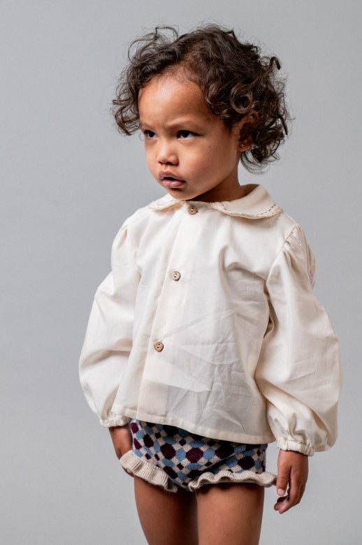 【Birinit】Geometric knit bloomer baby