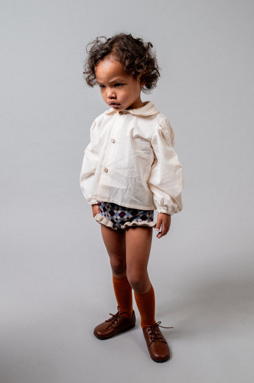 【Birinit】Geometric knit bloomer baby