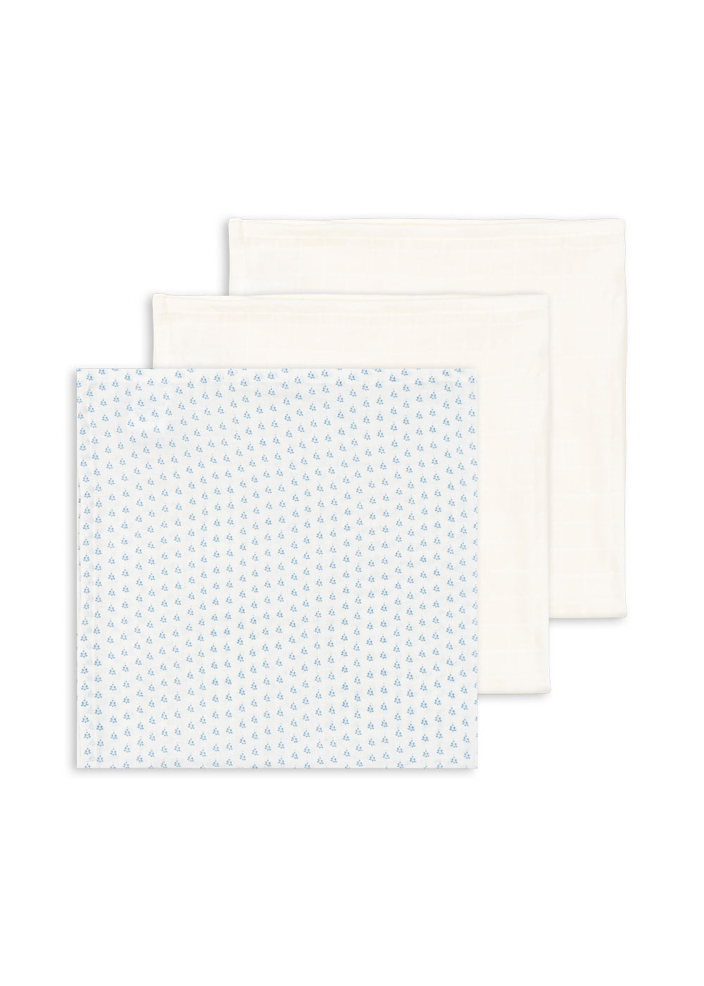 【Konges Sløjd】BELLINI 3 PACK MUSLIN CLOTH GOTS - PUNTO BLU