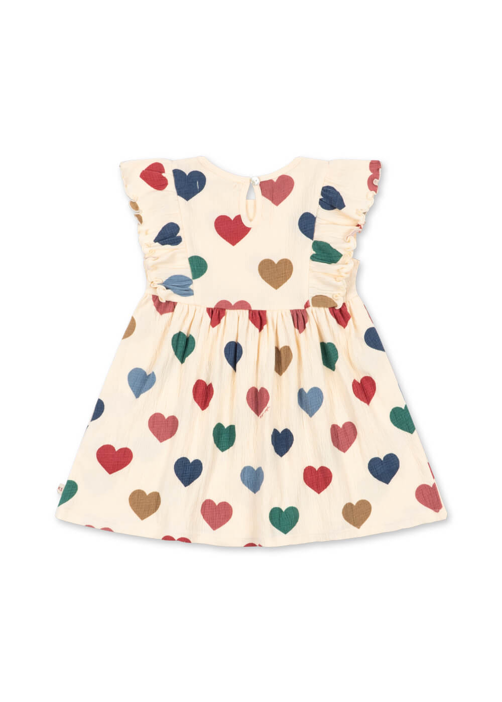 【Konges Sløjd / コンゲススロイド】CHLEO ハートプリント ワンピース BON COEUR COLORÉ｜オーガニックコットン キッズ ジャージードレス
