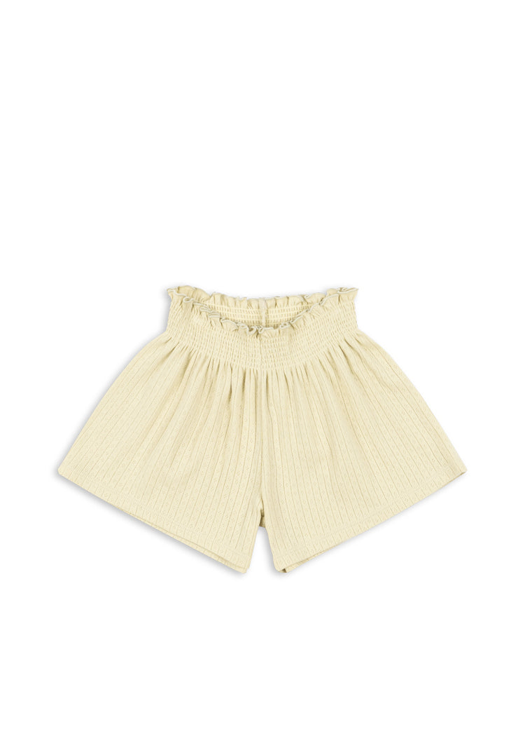 【Konges Sløjd / コンゲススロイド】MINNIE SHORTS GOTS - GREEN HAZE ショートパンツ｜オーガニックコットン ベビー服 子供服