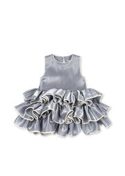 【Konges Sløjd】FIA FRILL DRESS GRS - SLEET
