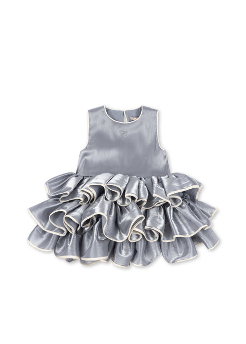 【Konges Sløjd】FIA FRILL DRESS GRS - SLEET