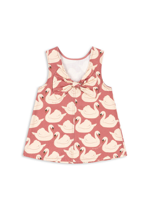 【Konges Sløjd】MAGOT BOW DRESS GOTS - SWAN ROSE