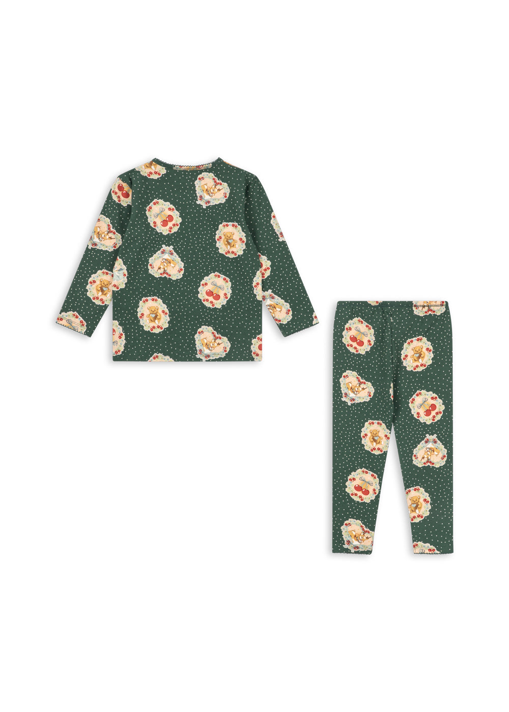 【Konges Sløjd】 BASIC BLOUSE/PANTS SET GOTS - DEER DIARY GREEN