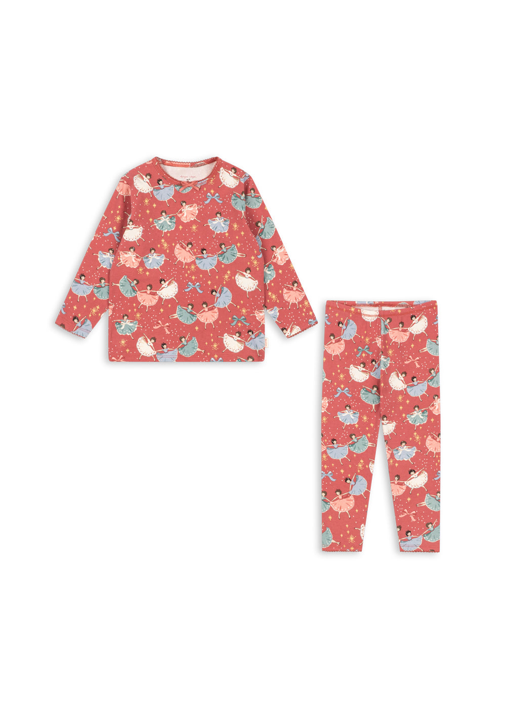 【Konges Sløjd】 BASIC BLOUSE/PANTS SET GOTS - BOW BALLERINA BLUSH