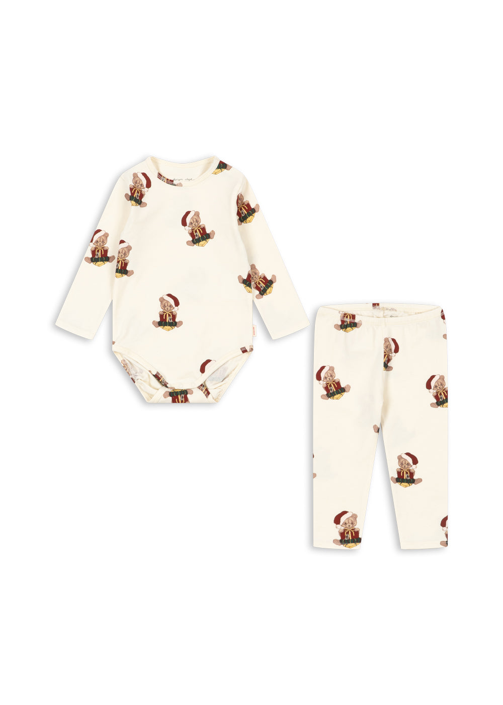 【Konges Sløjd】BASIC BODY/PANTS SET GOTS - TEDDY BEAR