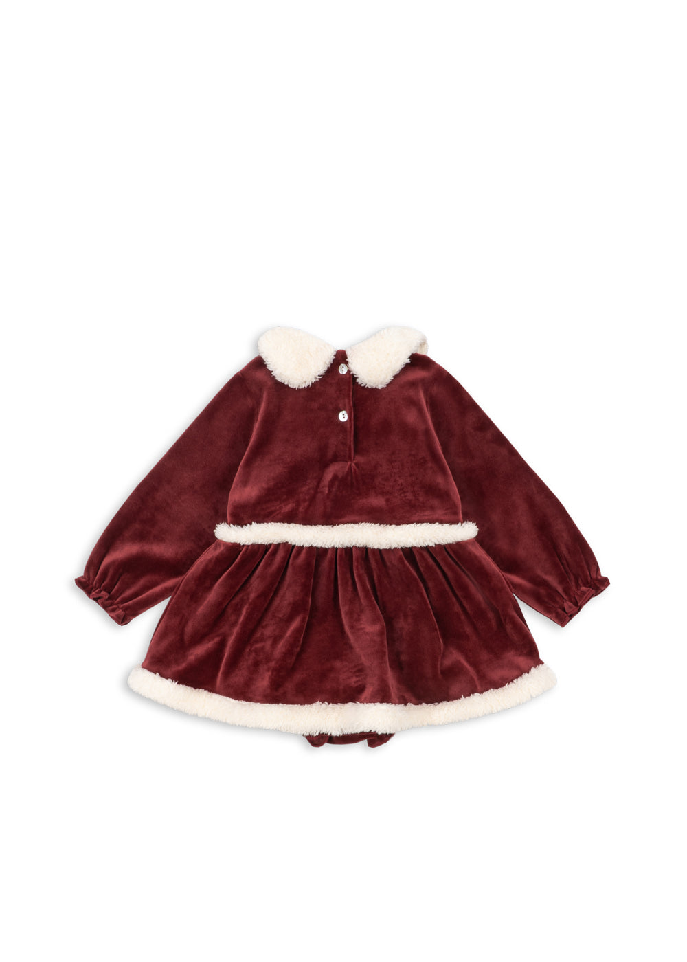 【Konges Sløjd】CHRISTMAS ROMPER DRESS GRS - RED DAHLIA