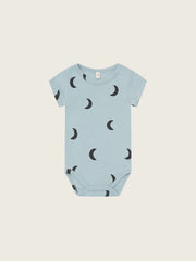 【ORGANIC ZOO / オーガニックズー】River Midnight Short Sleeve Bodysuit リバーミッドナイト 半袖 ボディスーツ｜オーガニックコットン ベビー