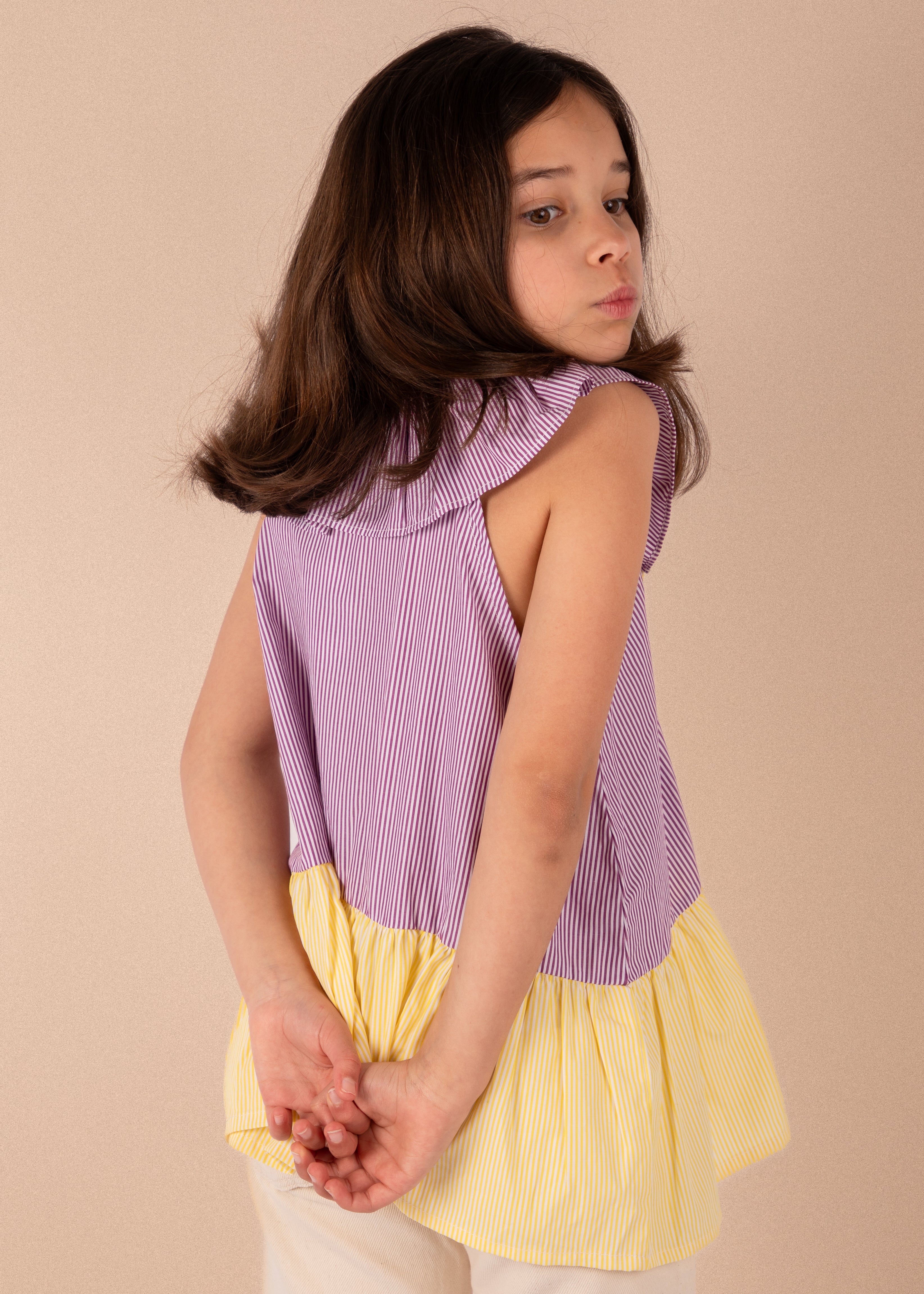 【LOIR paris】ロワール HORTENSE - BURGUNDY STRIPES