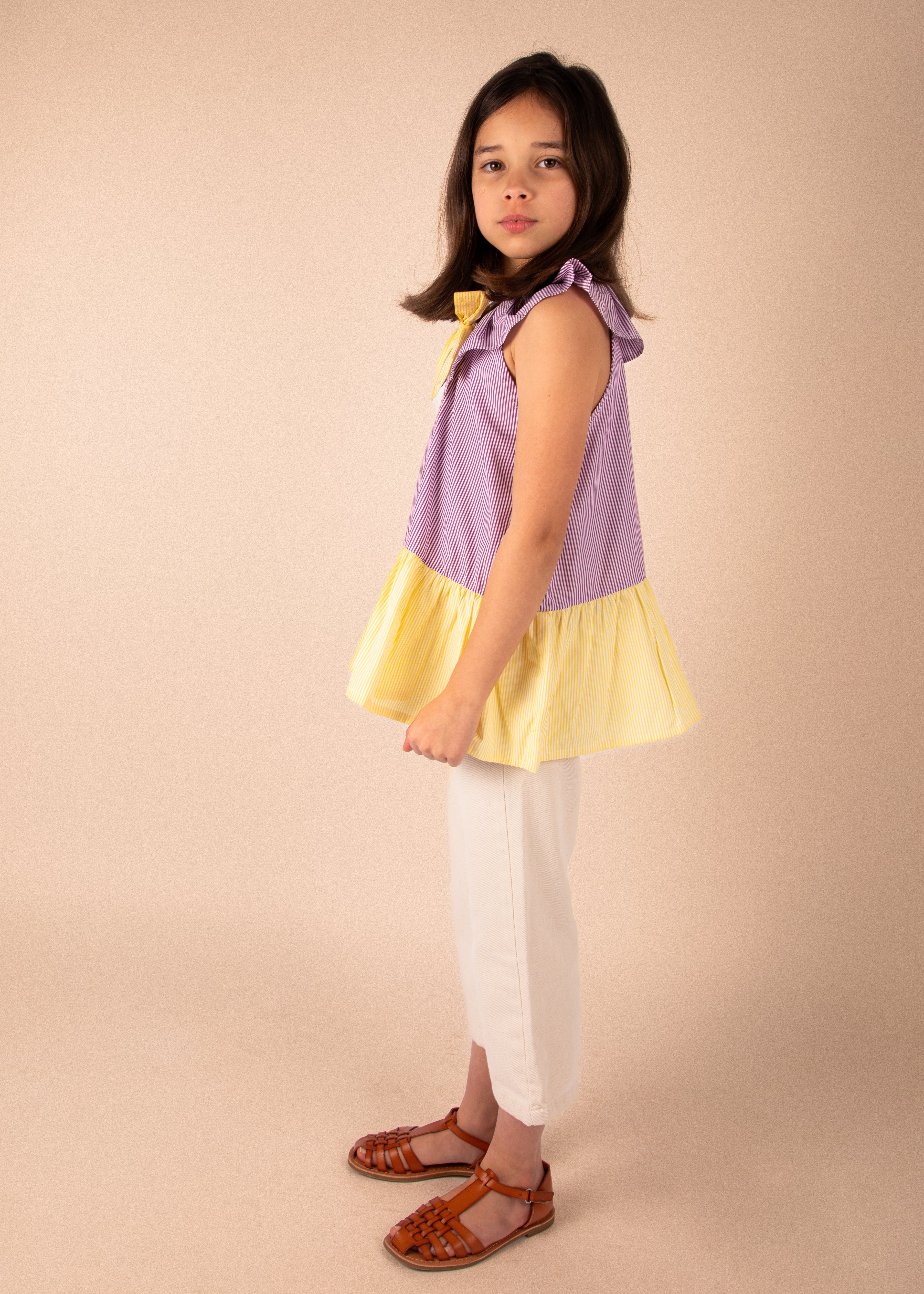 【LOIR paris】ロワール HORTENSE - BURGUNDY STRIPES