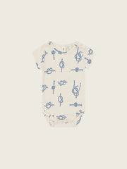 【ORGANIC ZOO / オーガニックズー】Sailor Knots Short Sleeve Bodysuit ロンパース｜オーガニックコットン ベビー