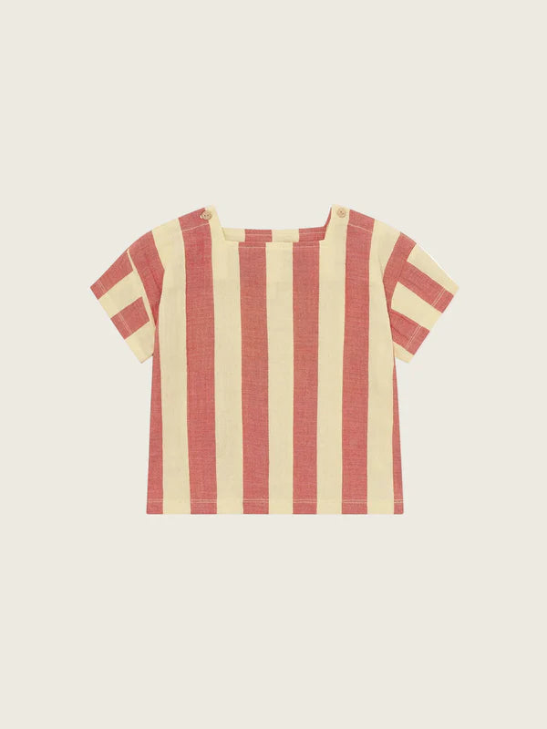 【ORGANIC ZOO】Tomato Stripes Square Neck T Shirt