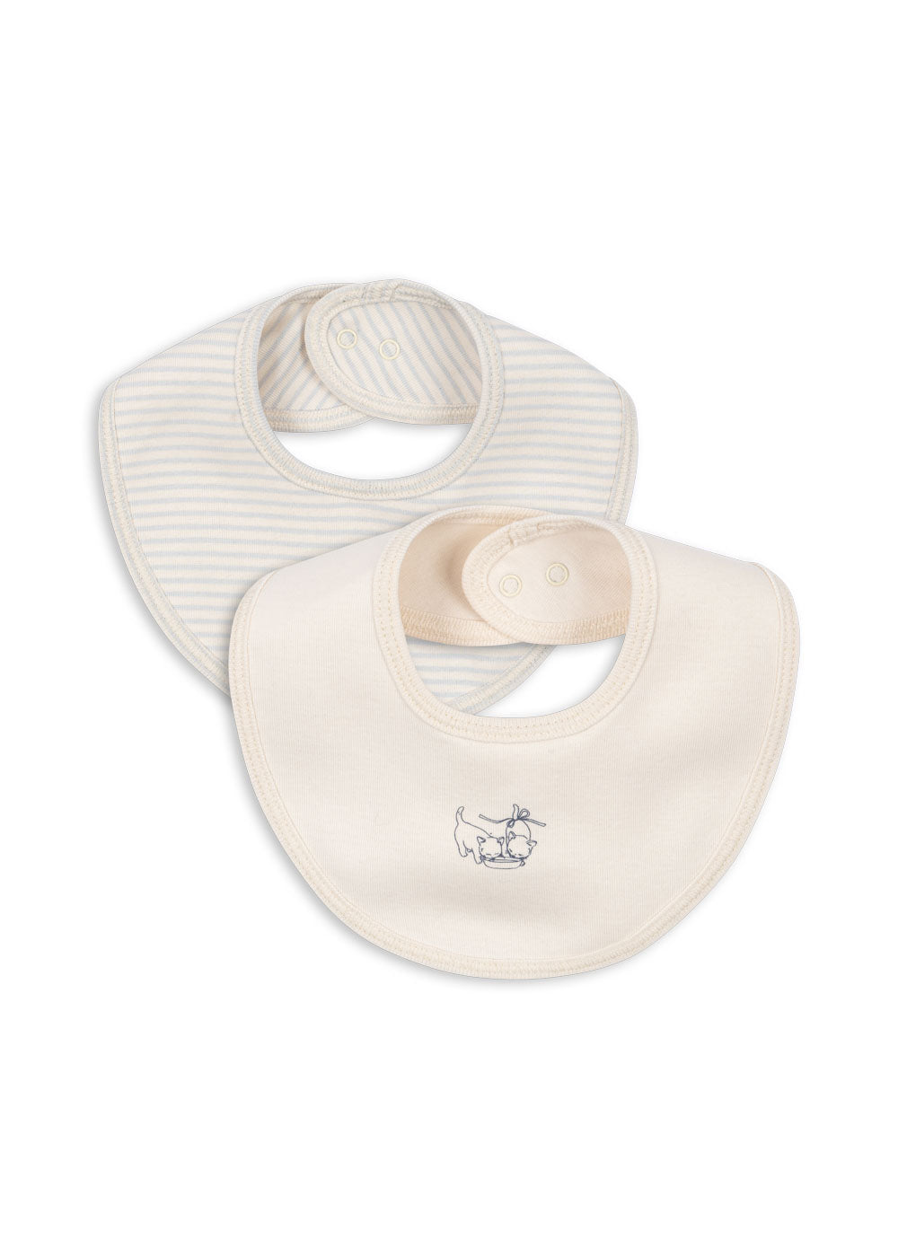 【Konges Sløjd】FIO STRIPE 2 PACK BIBS OCS - BLUE MIX