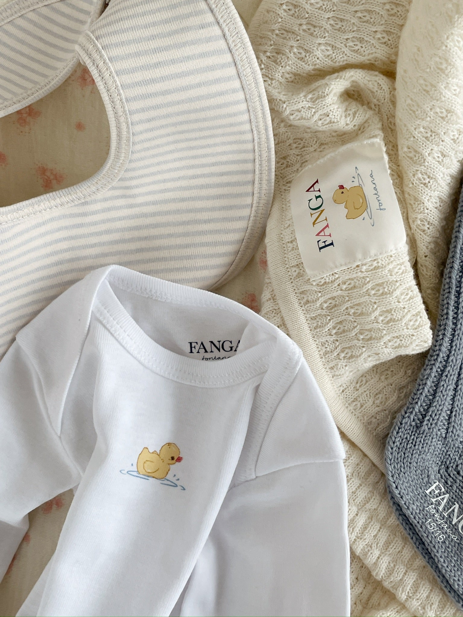 【Konges Sløjd】FIO STRIPE 2 PACK BIBS OCS - BLUE MIX