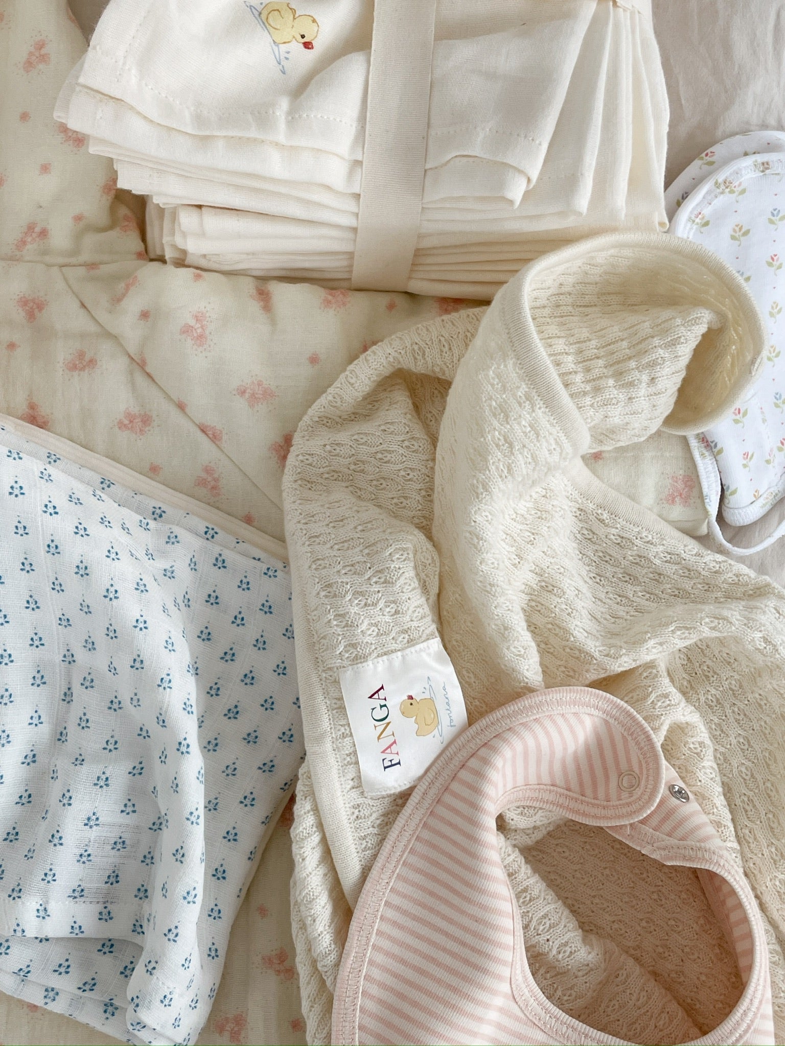 【Konges Sløjd】FIO STRIPE 2 PACK BIBS OCS - BLUSH MIX