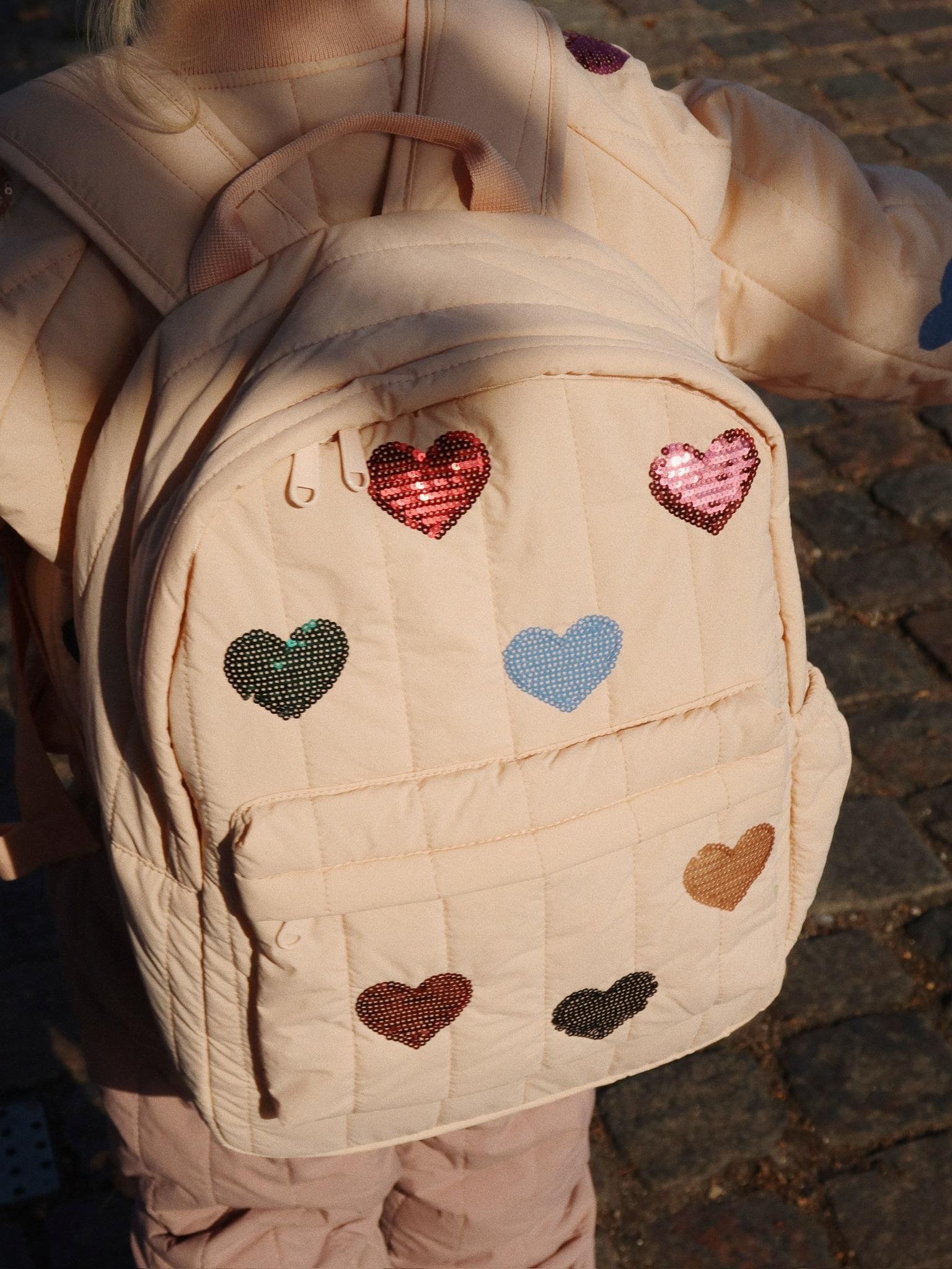 【Konges Sløjd】JUNO QUILTED SEQUIN BACKPACK MIDI - CAMEO ROSE